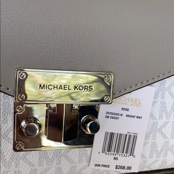 Michael Kors Rose Bright White SM Crossbody - Picture 15 of 16